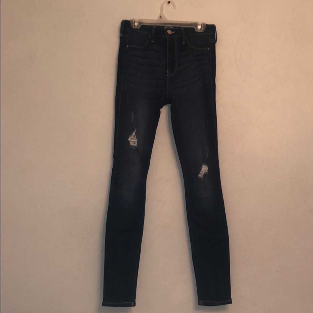 Hollister high rise ripped jeans legging